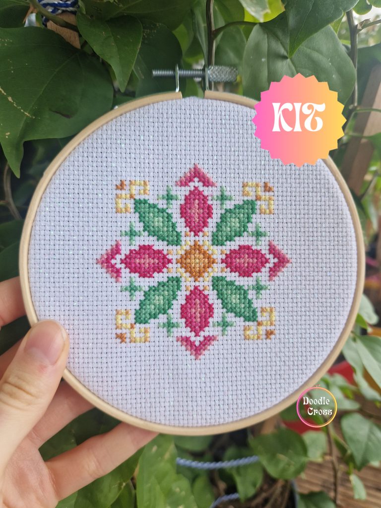 Cross Stitch KIT "floral mandala"