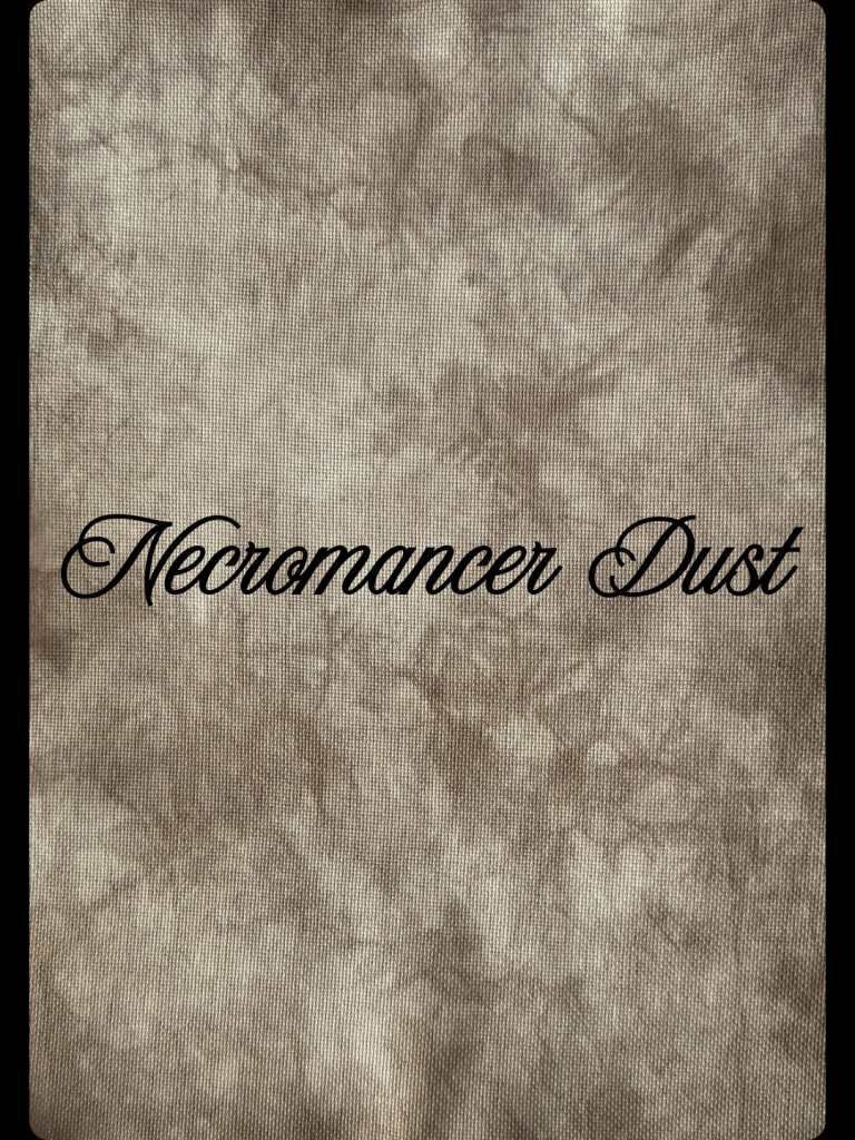 Necromancer Dust (14, 16 & 18 count Hand-dyed Aida Cloth) MADE TO ORDER