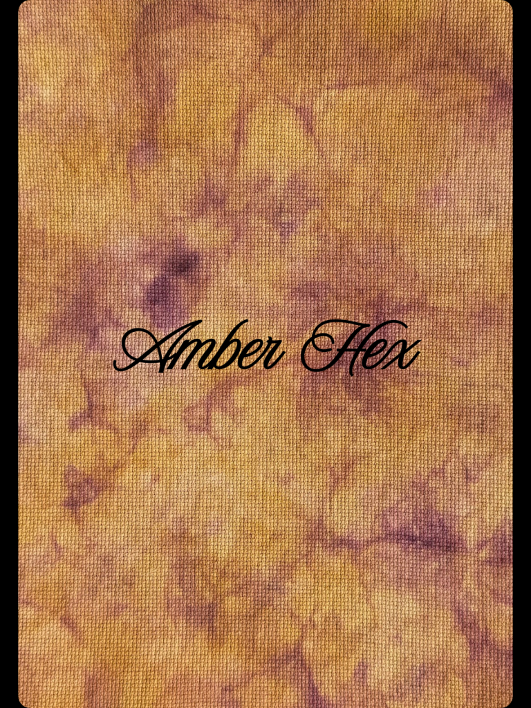 Amber Hex (14, 16 & 18 count Hand-dyed Aida Cloth) MADE TO ORDER