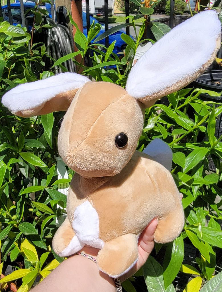 Kawaii Stiff Eared Bunny Plush, Custom Colors, Handmade in USA
