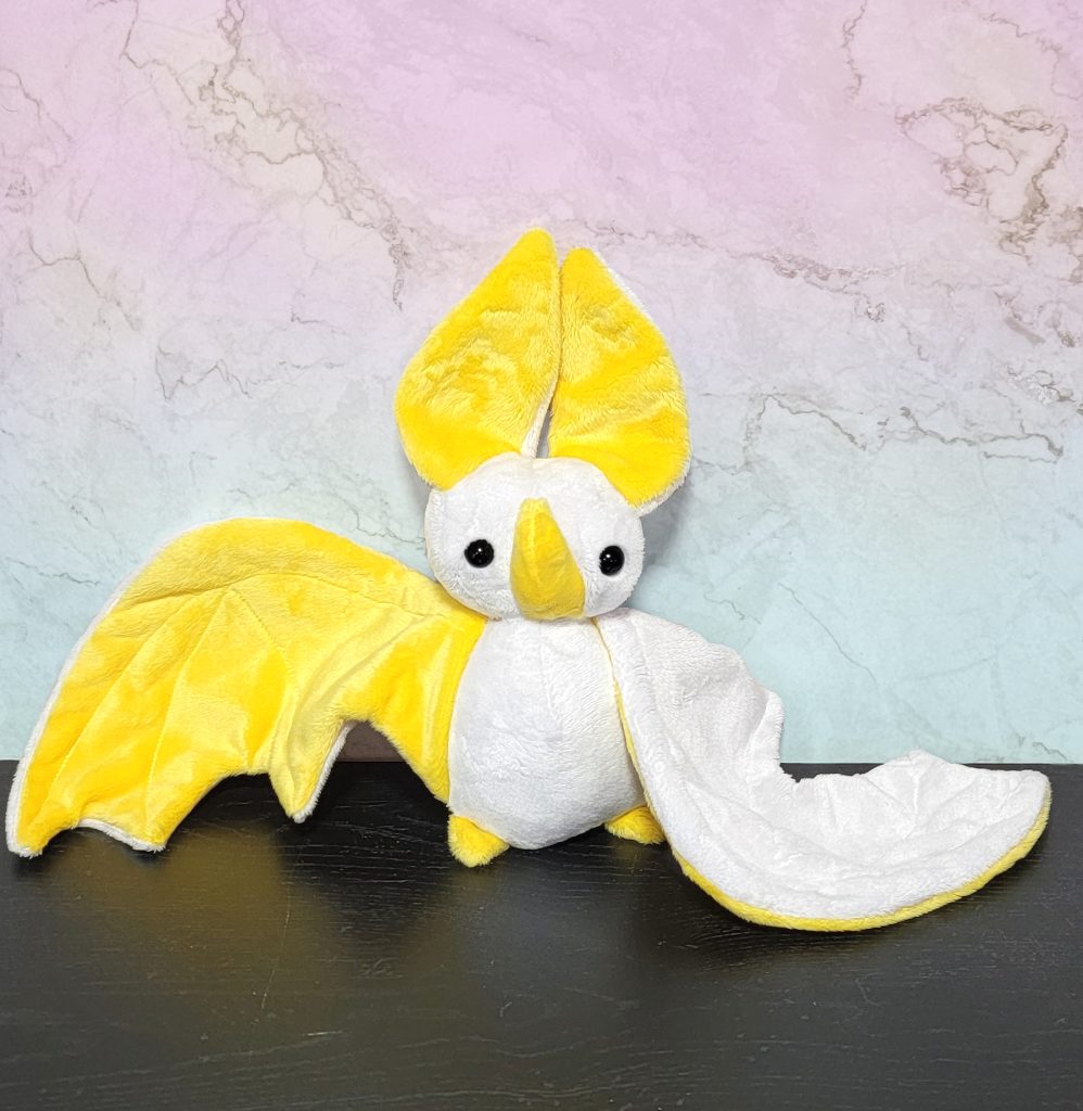 Handmade Leaf-Nosed Bat Plush, Custom Color Minky Stuffie