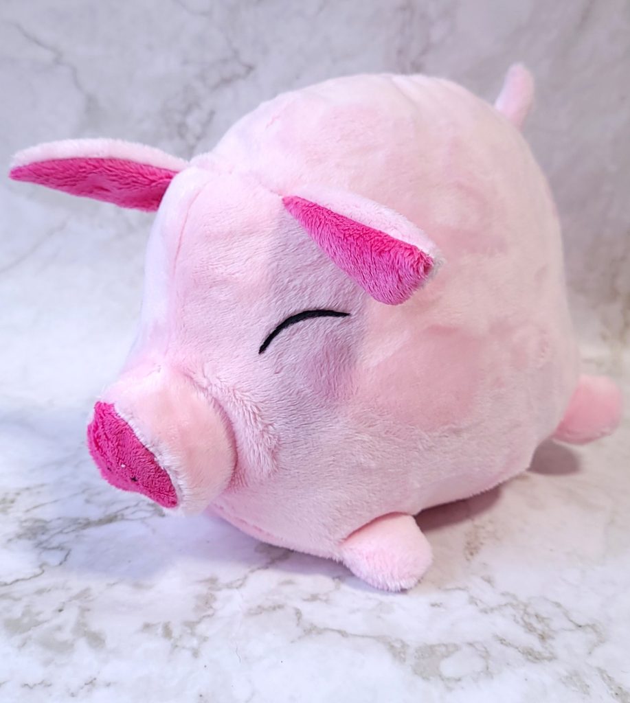 Round Piggy Pig Plush, Pleasantly Rotund Farm Animal Stuffy, HandMade in USA