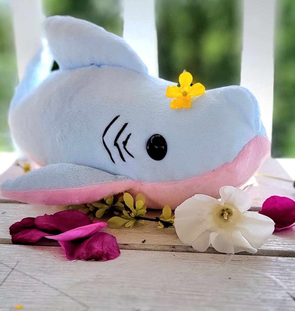 Handmade Minky Shark Plush, Custom Color Cuddly Stuffed Animal